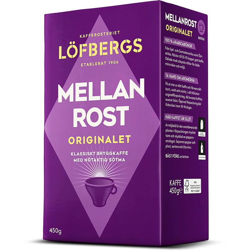 Löfbergs Kaffe 450 g filtermalet Medium Roast Löfbergs