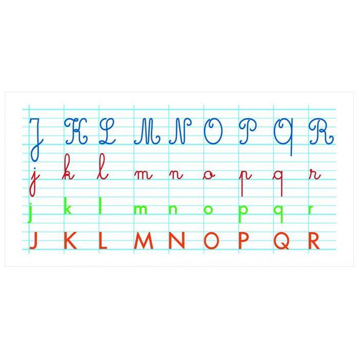 Tableaux souples effaçables à sec - L 40 x l 80 cm - Frise alphabet