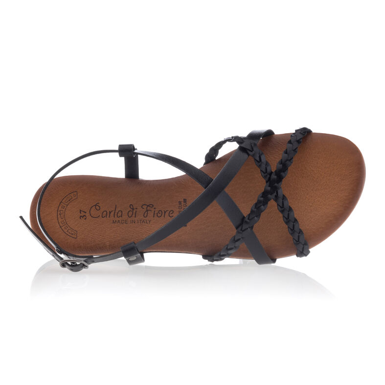 Svarte sandaler / sko med åpen tå til dame