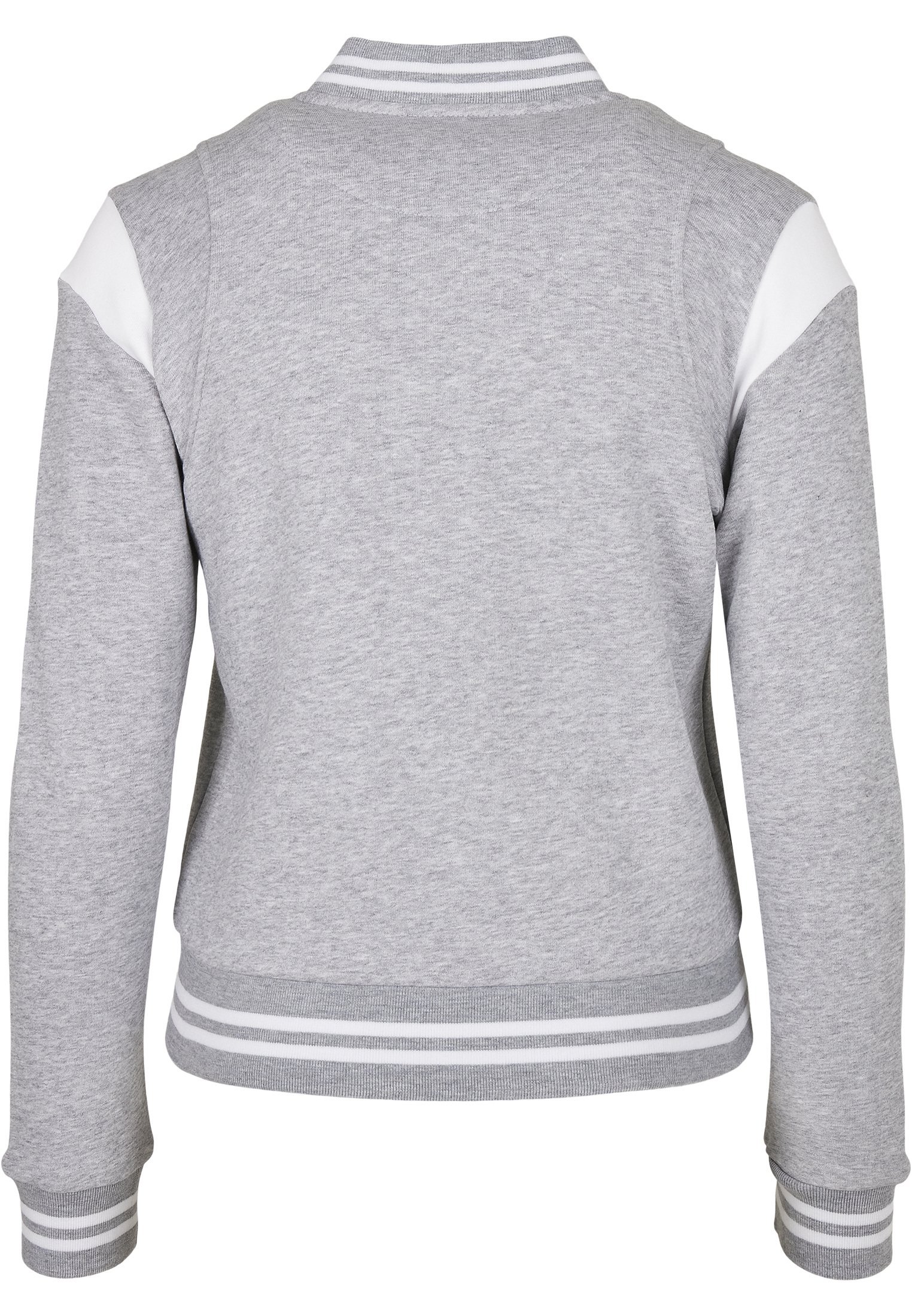 Urban Classics sweatshirt met rits - grijs wit