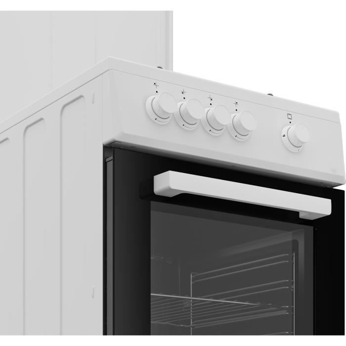 Cuisinière à gaz - Beko - FSG522DWC - 4 foyers - 50 cm