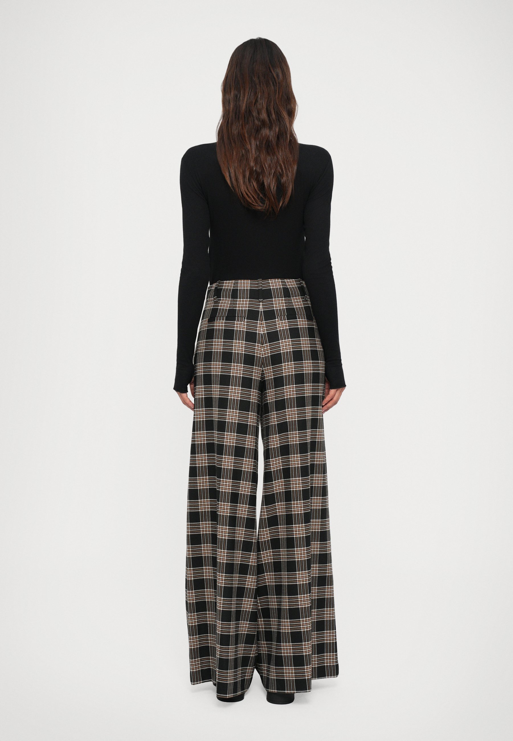 Alice + Olivia ELOISE WIDE LEG PANT - Broek - zwart