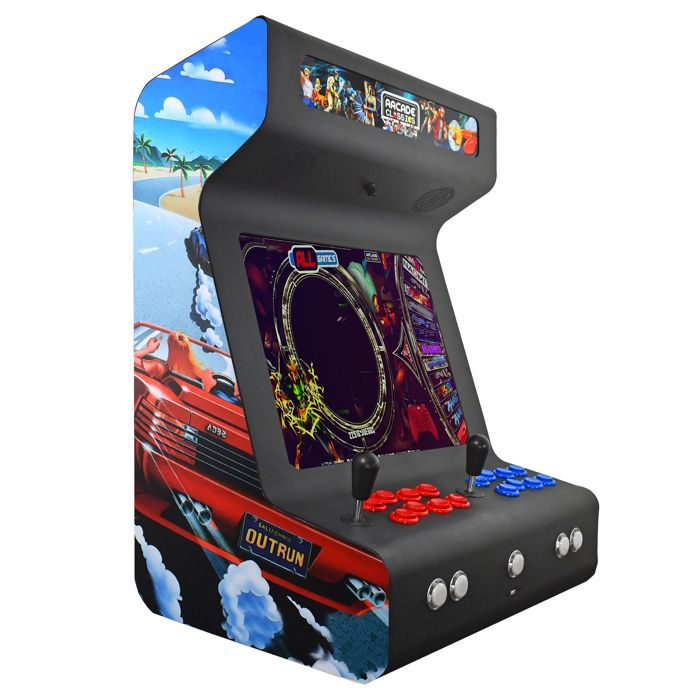 Máquina de Arcade Retrô - Preta - Console para Sala de Estar - Jogos Batocera Inclusos