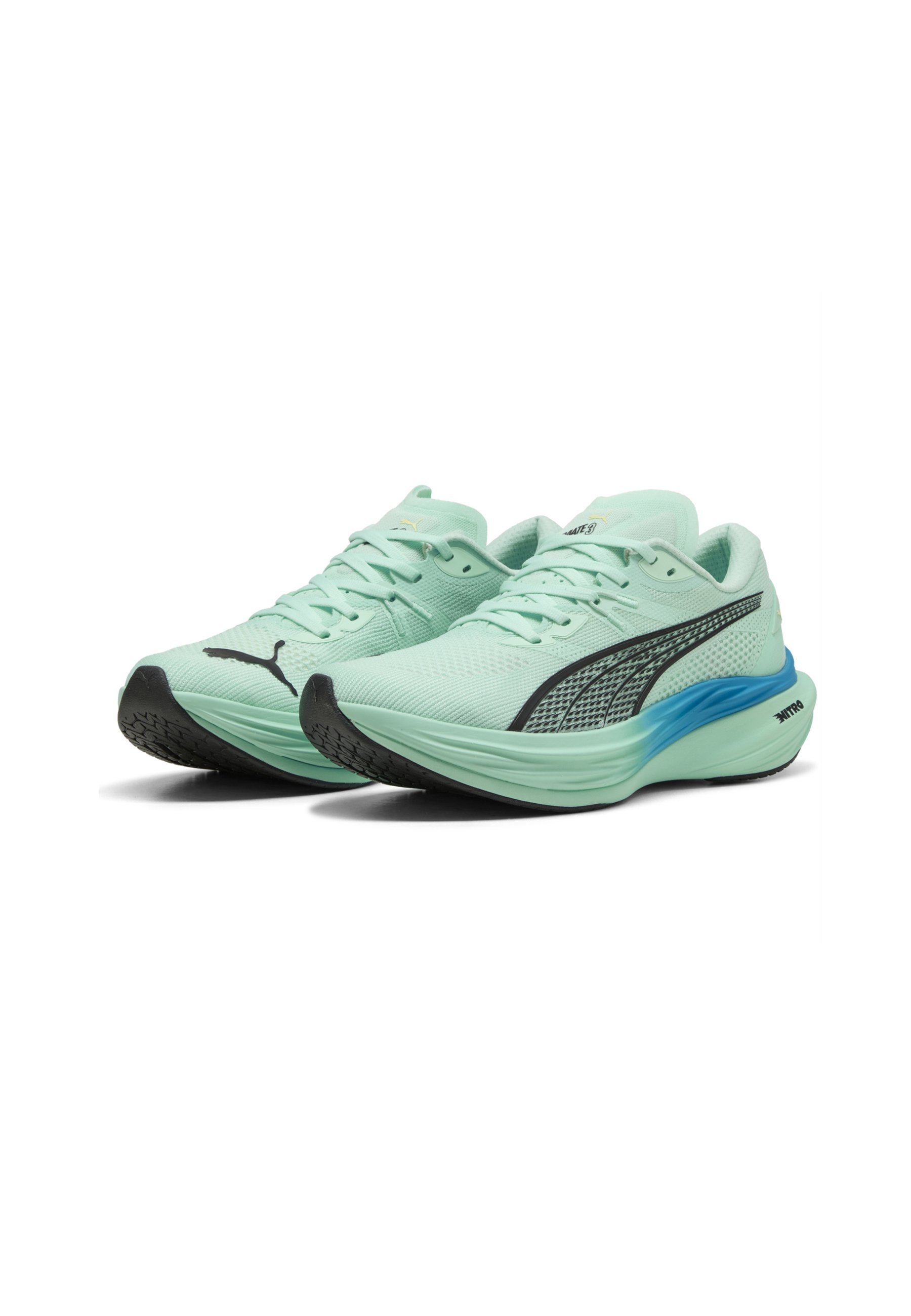 Puma DEVIATE NITRO - Hardloopschoenen voor op de weg - mint melt speed blue