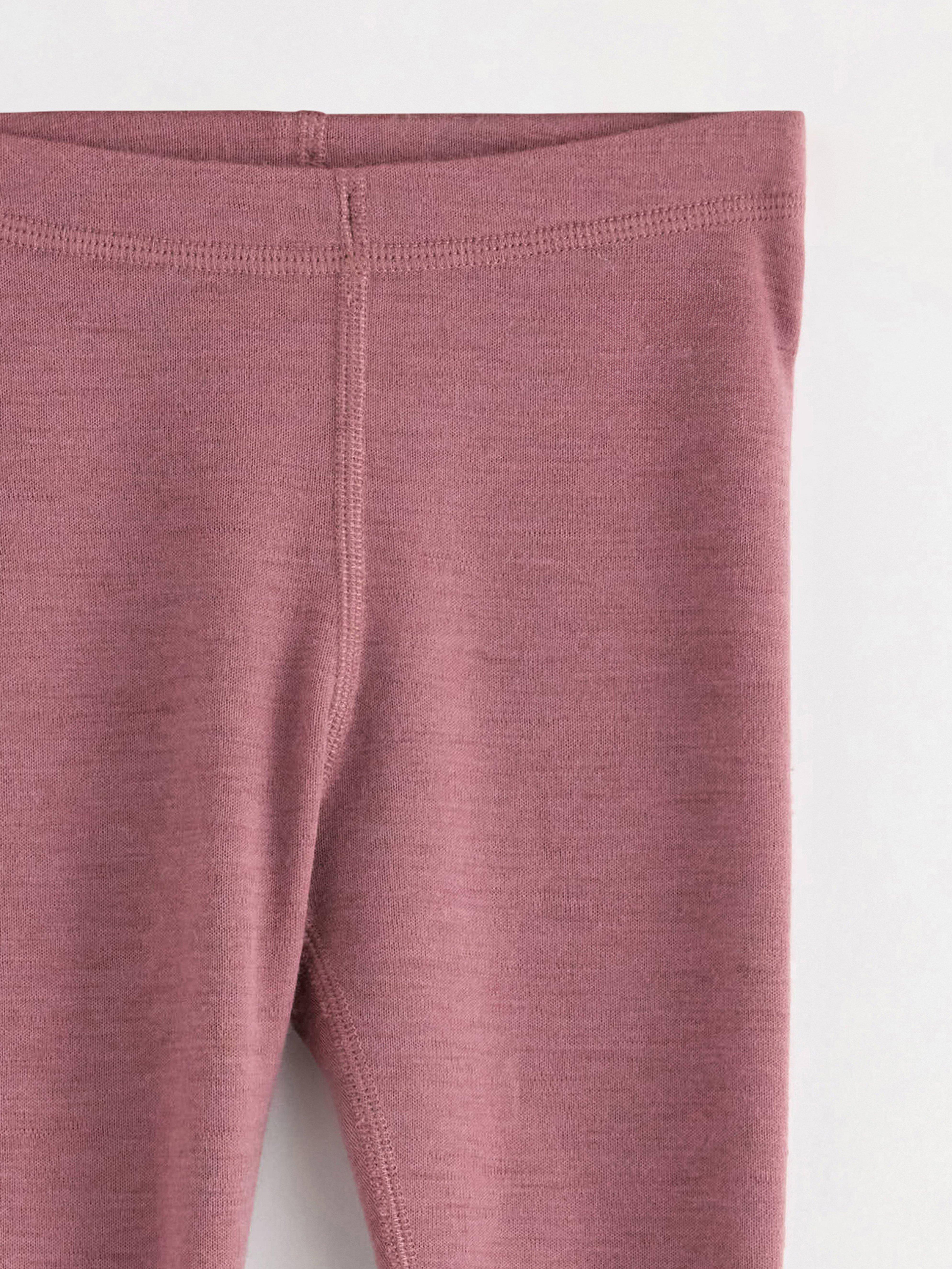 Leggings i merinoull Dusty Pink