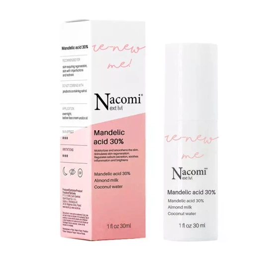 Nacomi Next Level Re-New Me! peelingujące serum z 30% kwasem migdałowym 30 ml