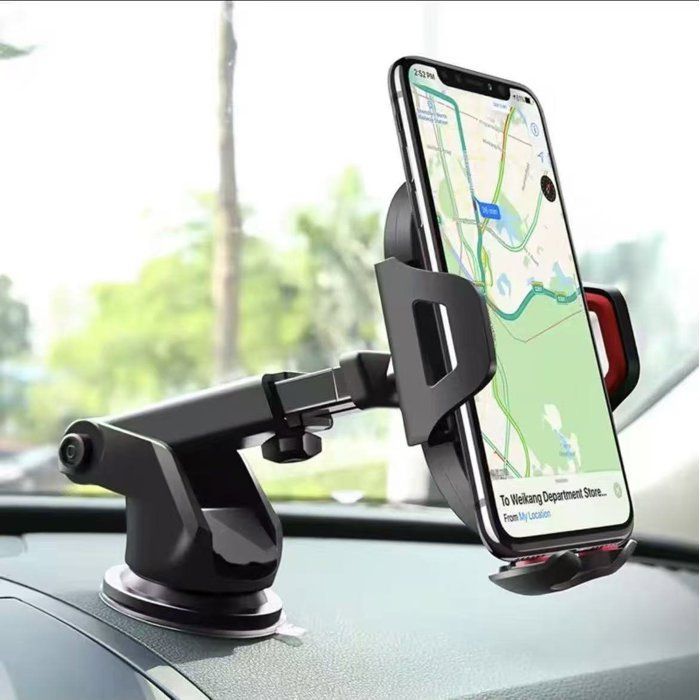 Support de navigation pour voiture à ventouse universel télescopique anti-secousse nouveau modèle-gris