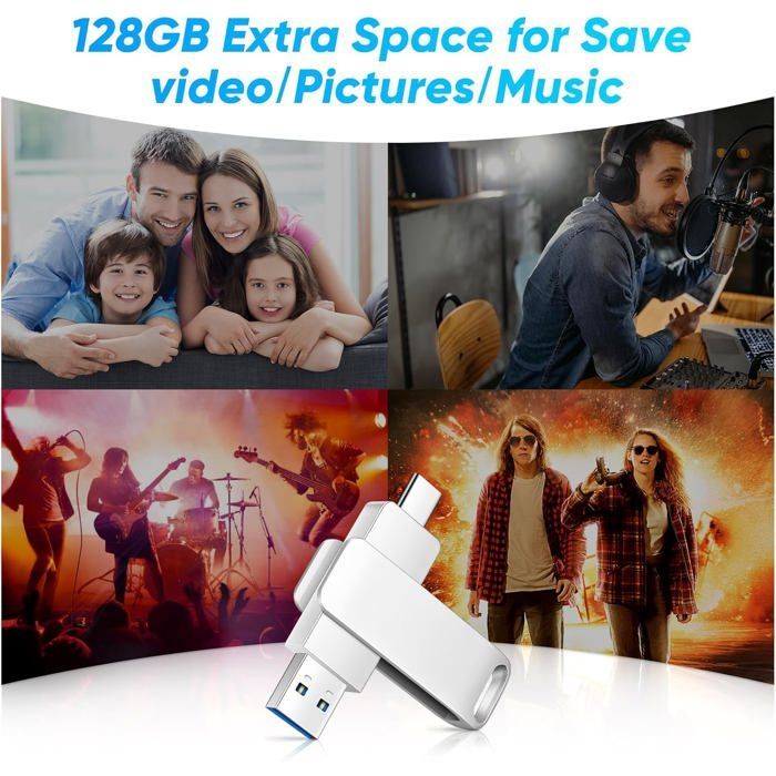 1TB/2TB USB flash drive, USB 3.0 flash drive, USB Type-C flash drive for computer, laptop, Android, photos, videos, music and files