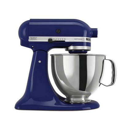 Artisan 5-Quart-Küchenmaschine mit 10 Geschwindigkeitsstufen, kobaltblau, inklusive Flachrührer, Schneebesen (6 Drähte) und Knethaken