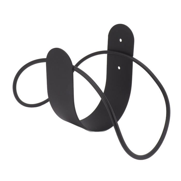 Carrete de manguera de acero inoxidable para montaje en pared – negro