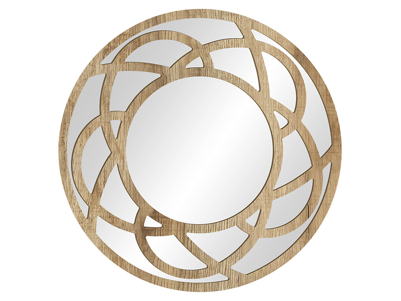 Lustro ścienne Ornament Sophie 50 cm naturalne