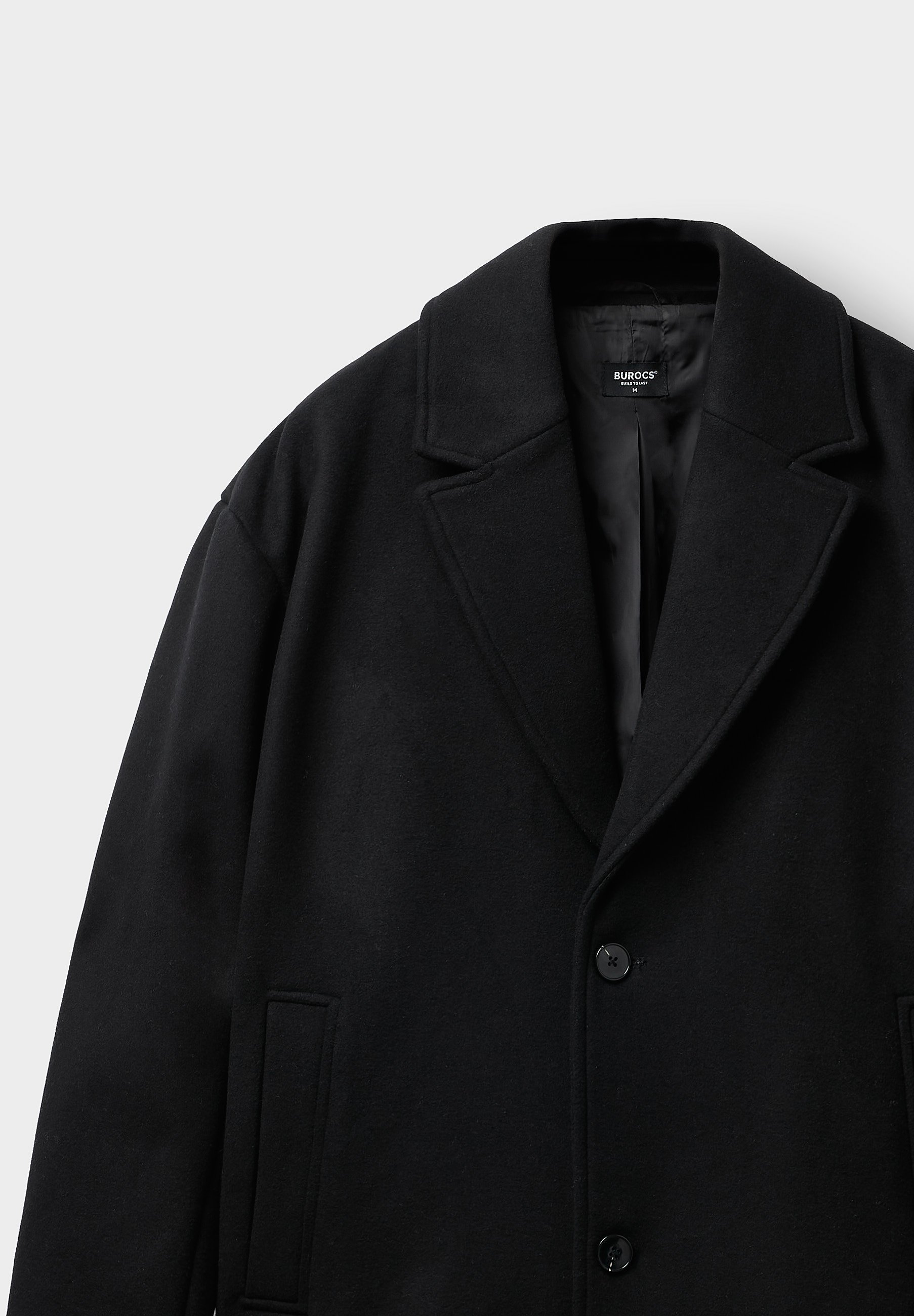 Manteau surdimensionné Burocs - Manteau classique - Noir