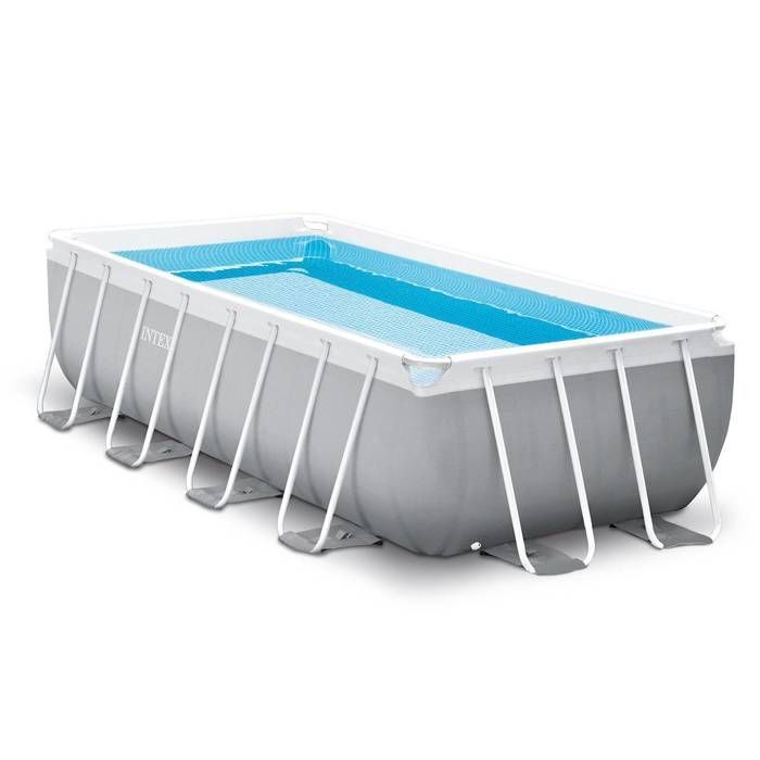 Kit de piscina tubular desmontable Intex - Estructura Pris - 400 x 200 x 100 cm - Rectangular (Incluye bomba y escalera) - 26788NP