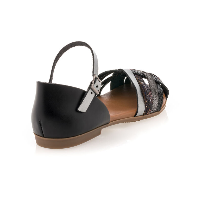 Svarte sandaler / sko med åpen tå til dame