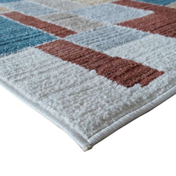 Tappeto contemporaneo multicolore/beige 120x166