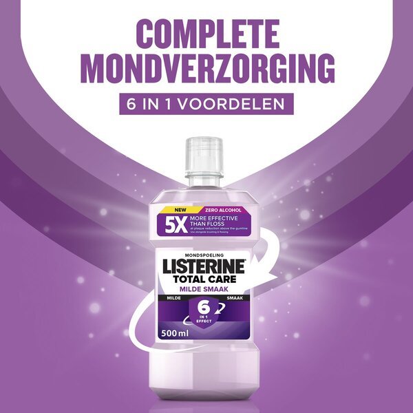 Listerine Total Care ústna voda s jemnou príchuťou 500 ml - bez alkoholu