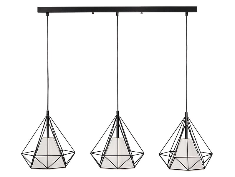 Lampa wisząca Hira 3-punktowa metalowa czarna