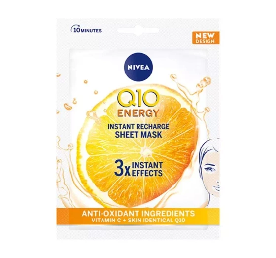 NIVEA Q10 Energy przeciwzmarszczkowa maska w płachcie 1 sztuka