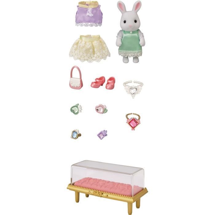 Miniaturfiguren – SYLVANIAN FAMILIES – 5647 – Modekoffer und große Schwester Schneehäschen