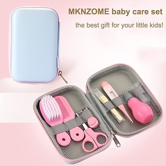 XJYDNCG 8 pièces Professionnel Trousse de Toilette Bebe Kit Soin Naissance Bebe