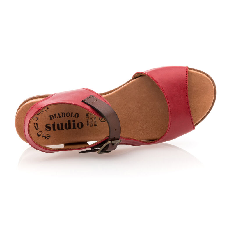 Rote Damensandalen / Zehenfreie Schuhe