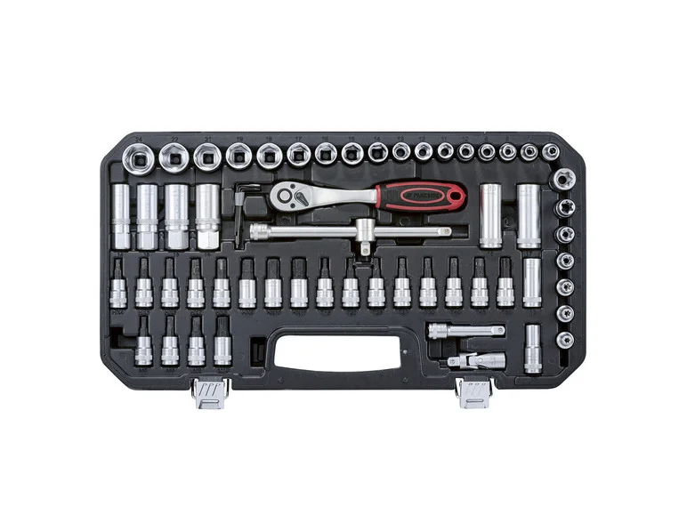 Soquetes e bits PARKSIDE® Zestaw PSSS 65 A1, 65 elementos
