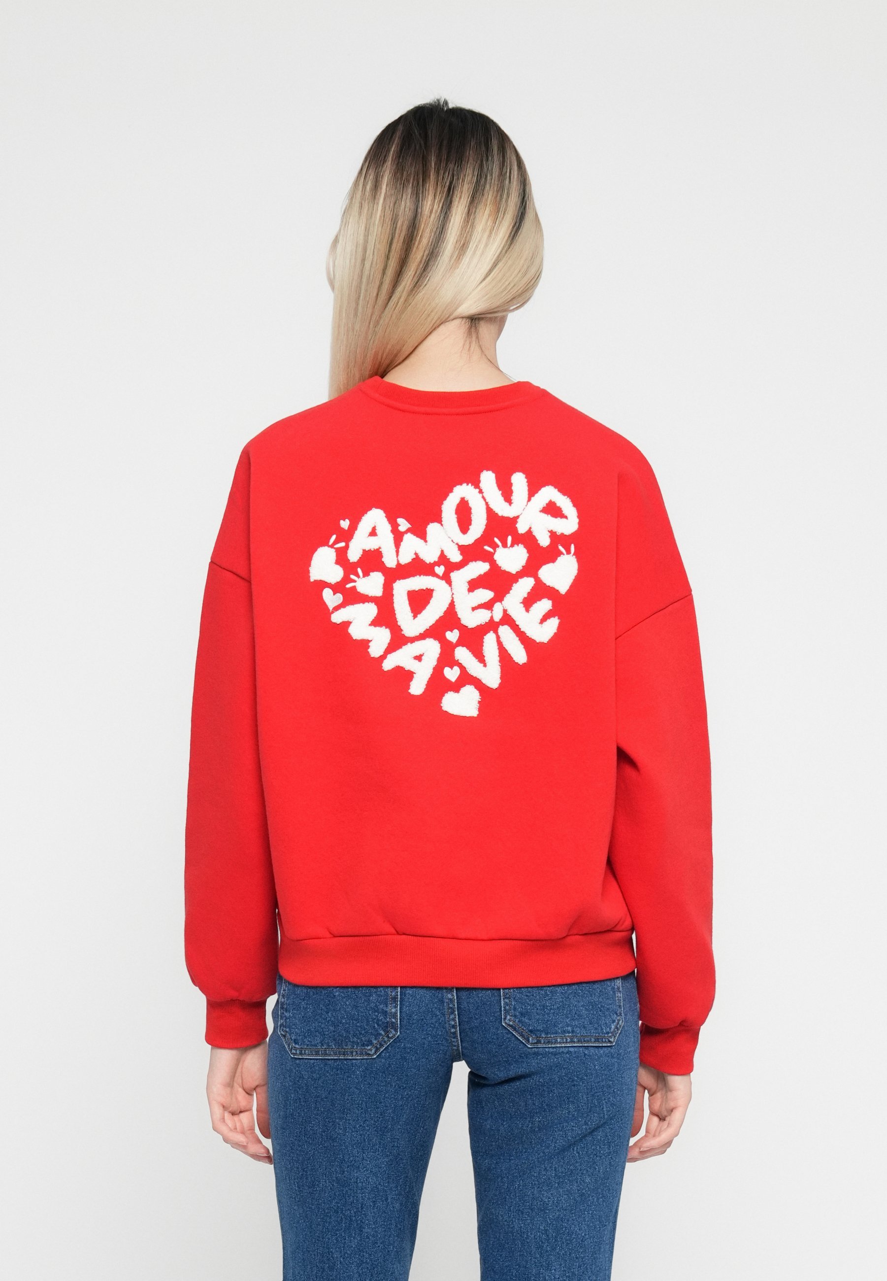 ONLY ONLTAMMIE PRINT O-NECK - Sweatshirt - high risk red