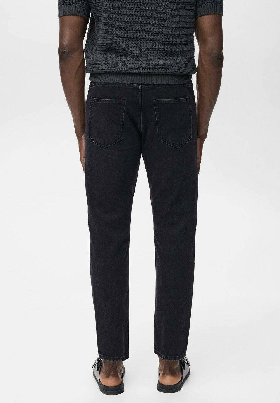 Jean Mango BEN TAPERED FIT - Coupe slim - Denim noir