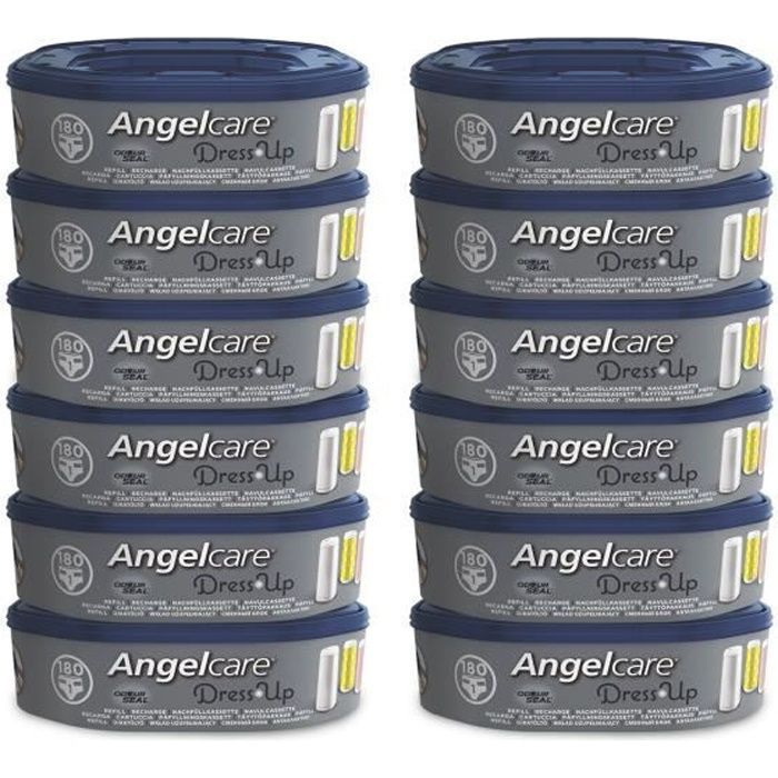 ANGELCARE-pukeutumiskynän kahdeksankulmainen täyttöpakkaus, 12 kpl