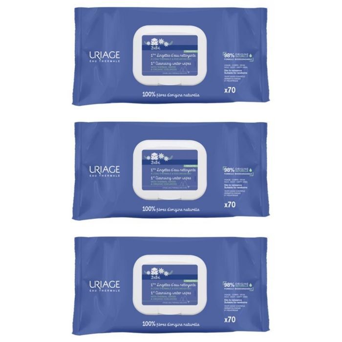 Toallitas húmedas suaves para bebés Mustela, paquete de 4 x 70 toallitas