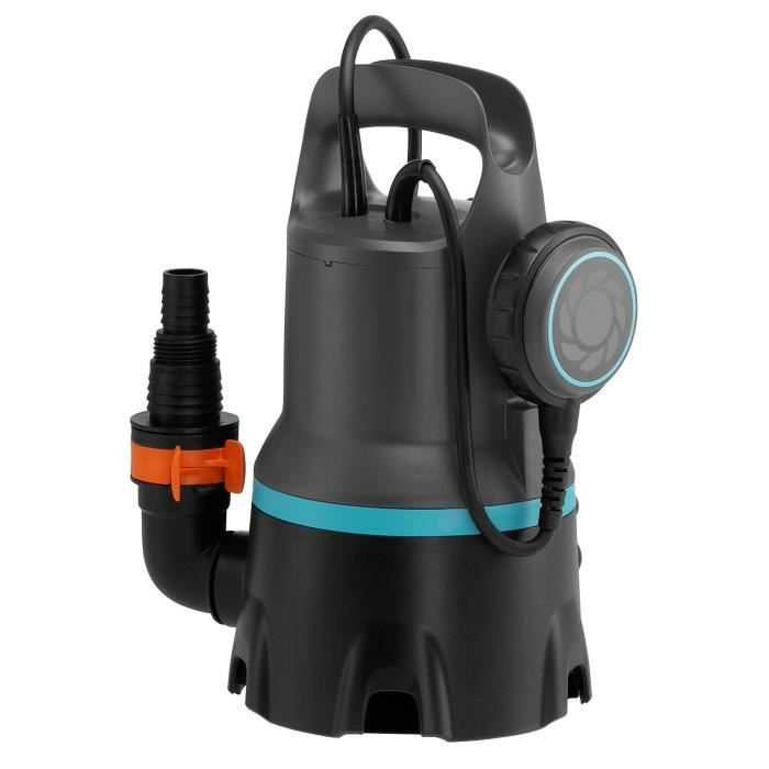 GARDENA Dirty Water Pump 9000 – 300W – Max flow rate 9000l/h & max pressure 0.6bar – 5 year extended warranty (9040-20)