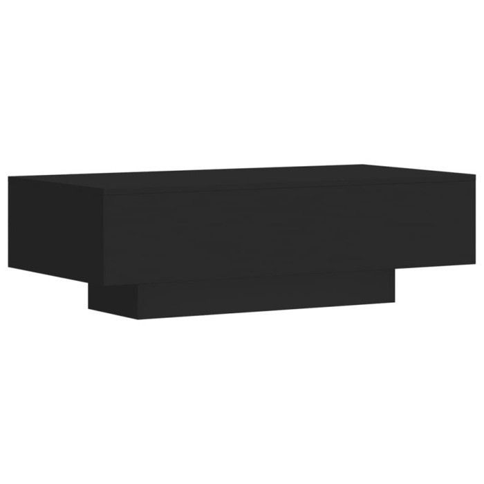 Mesa de centro vidaXL, negra, 100x49,5x31 cm, madera de ingeniería, 833890