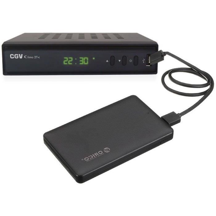 HD DVB-T2-ontvanger - CGV - ETIMO 2TC - Dubbele tuner - Internetradio - DVB-T2 HEVC 265