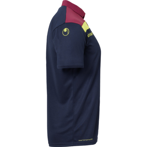  Offense 23 Poloshirt Marineblauw/Bordeauxrood/Geel Uhlsport