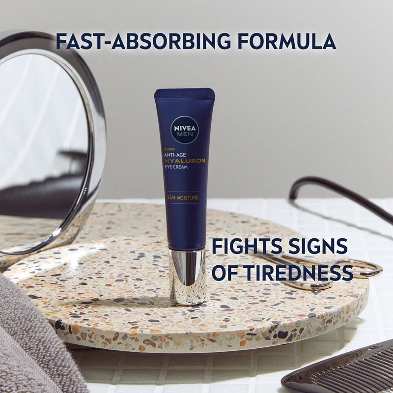 NIVEA MEN hialurono rūgšties paakių kremas vyrams nuo maišelių ir raukšlių