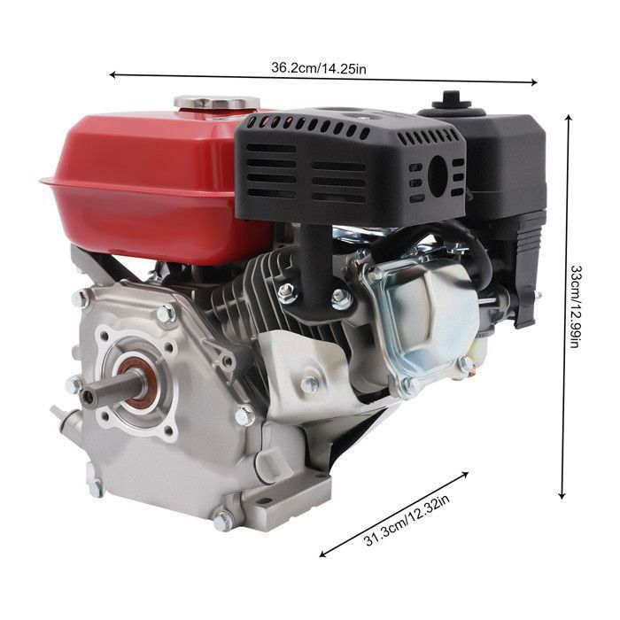 Motocultor robusto de gasolina monocilíndrico de 4 tiempos y 7,5 CV con alarma de aceite, 5,1 kW / 3600 RPM
