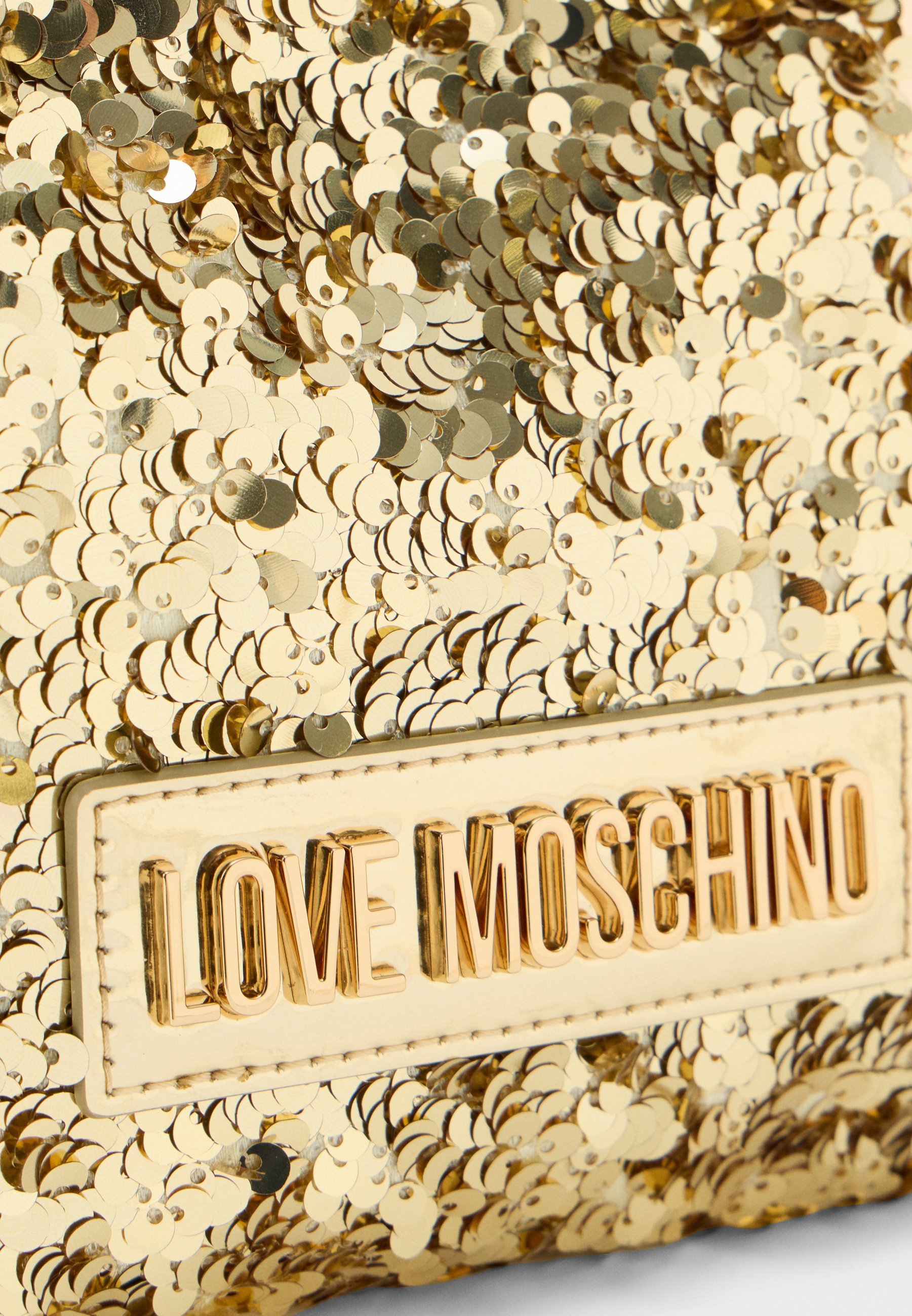 Borsa a tracolla Love Moschino BLING BLING - color oro