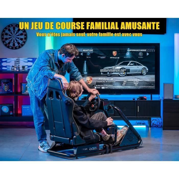 Simulateur de Conduite - GTPLAYER - GTS03-GY - Siège avec Haut-Parleurs - Réglable - Compatible PC