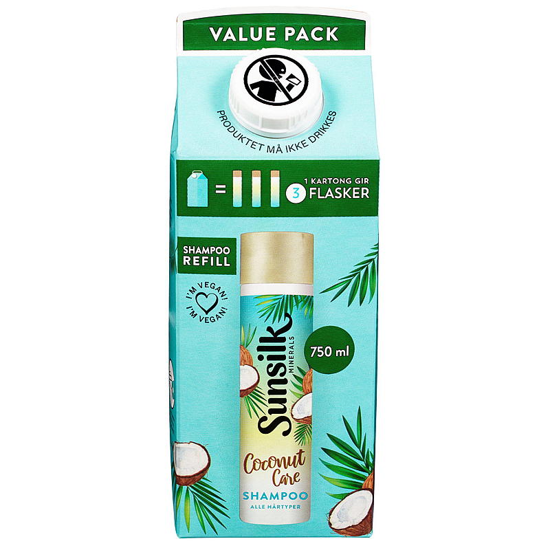 Sunsilk Shampoo 750 ml Nachfüllpackung Coconut Care Sunsilk