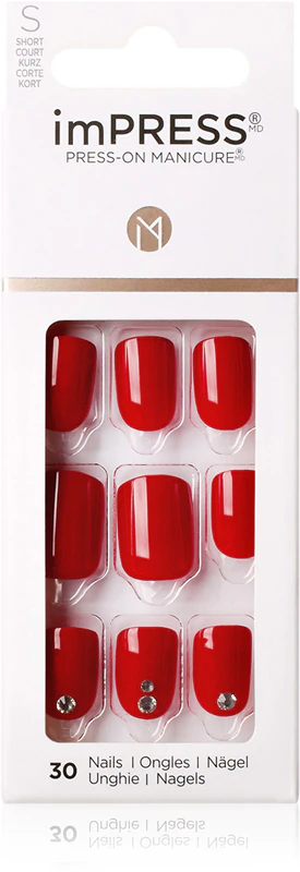 Unhas postiças curtas KISS imPRESS