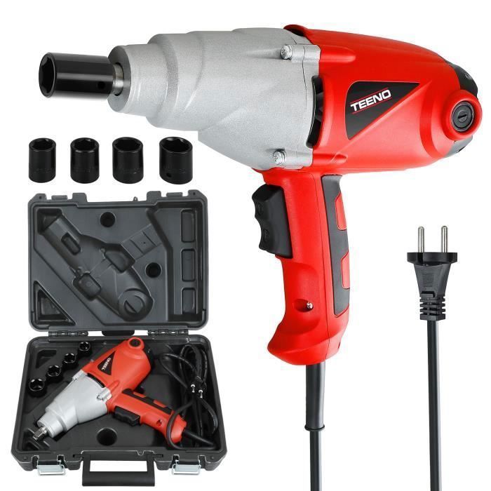 Llave de impacto TEENO - 1010 W - 450 Nm - Con cable - Incluye 4 vasos