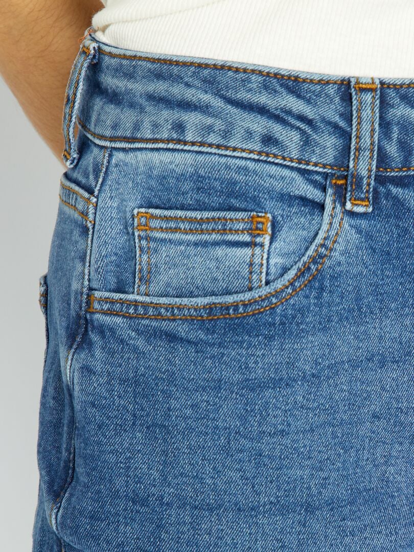 Zeer hooggetailleerde mom jeans - Maat 34 - Blauw