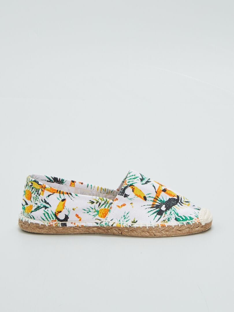 Alpargatas Tropicais - Brancas
