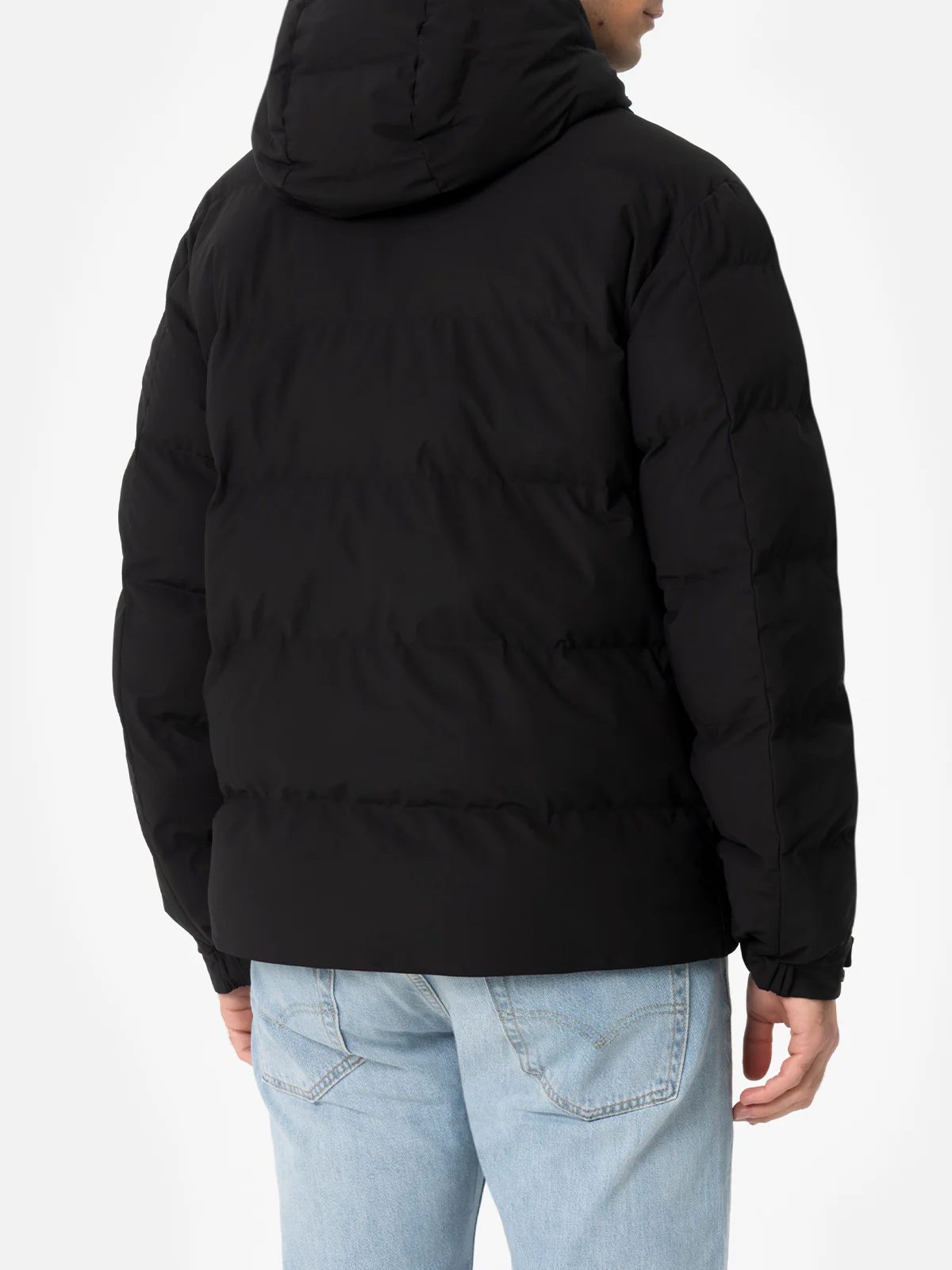 Doudoune à capuche noire pour homme Maier