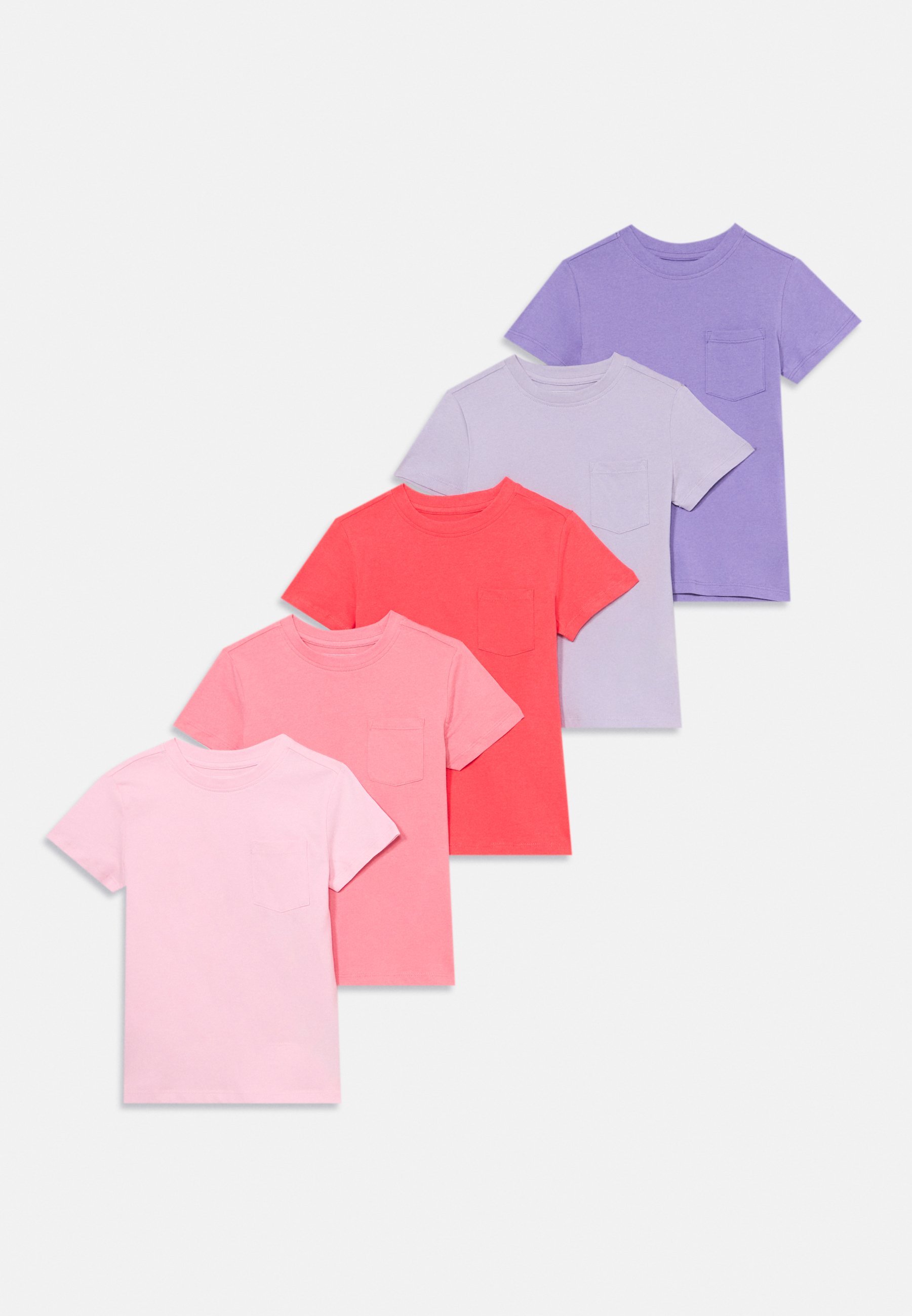 Friboo UNISEX 5-PACK - Basic T-shirt - lila/bessen/paars