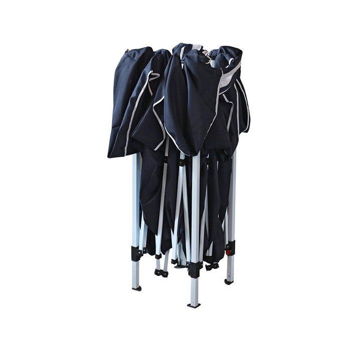 TERRE JARDIN - Folding gazebo 3 x 3 m, Height 2.5 m - 160g/m² polyester - Carry bag - Blue