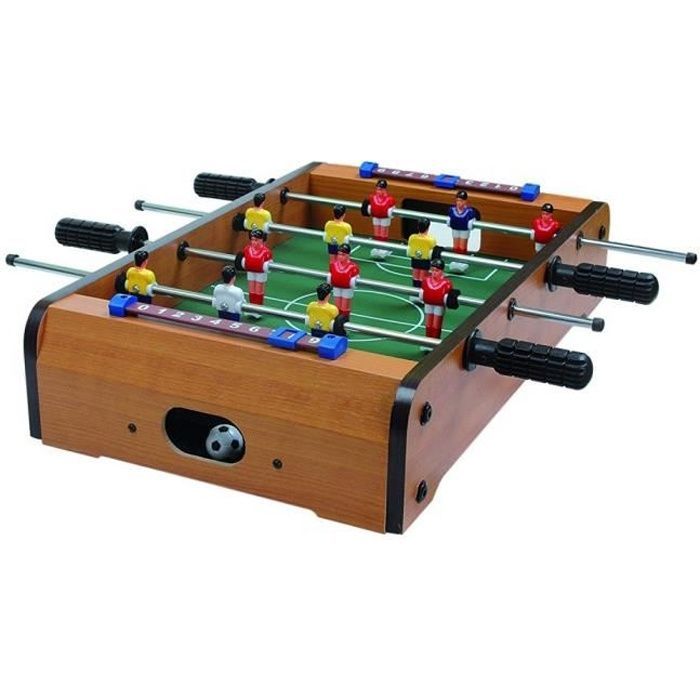 Tafelvoetbal - Mini tafelvoetbal met montagebeugel - Wit/Zwart - Voor kinderen van 14 jaar en ouder