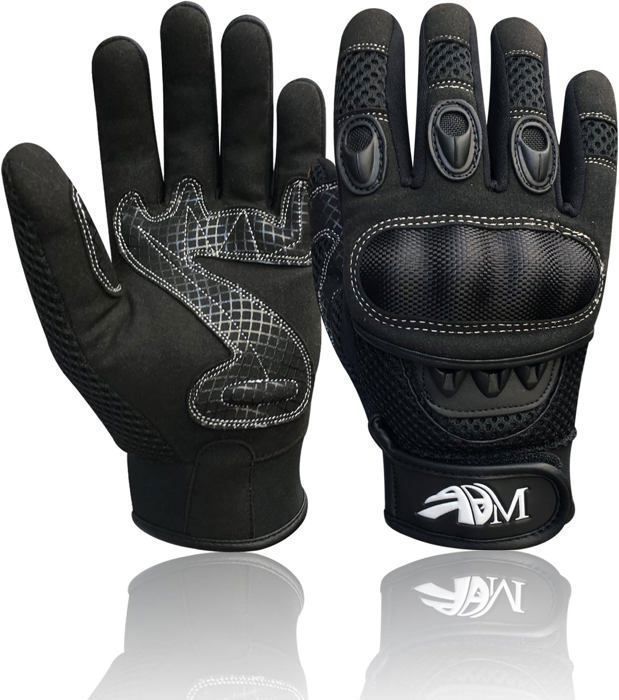 Guantes de moto ADM para hombre, homologados CE, para verano/entre estaciones, antideslizantes, transpirables, negros, tallas S, M, L, XL, XXL