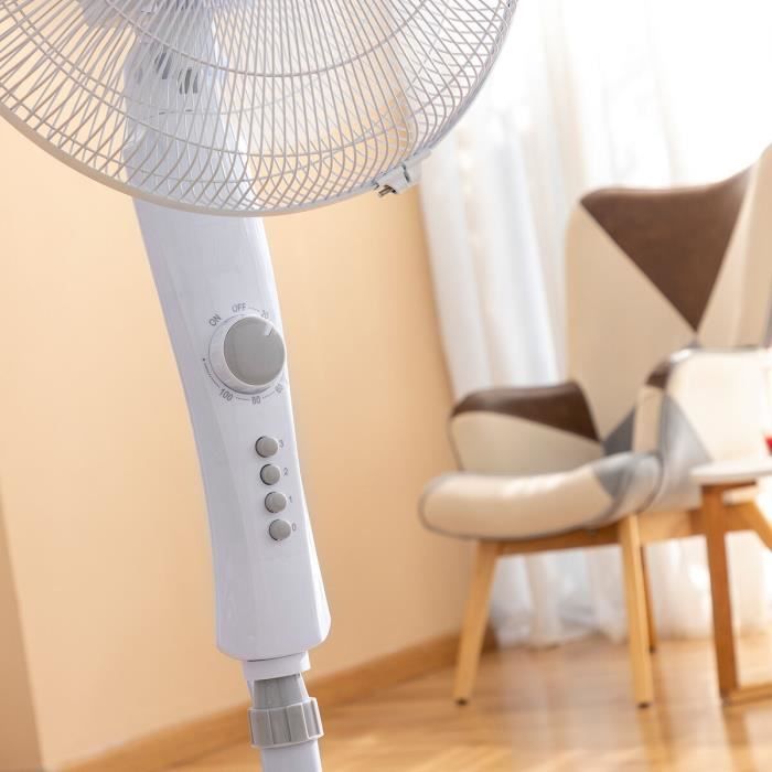 Ventilateur sur Pied - InnovaGoods - Freshinn - 45 W - Oscillation - 3 Vitesses - Minuterie 2h