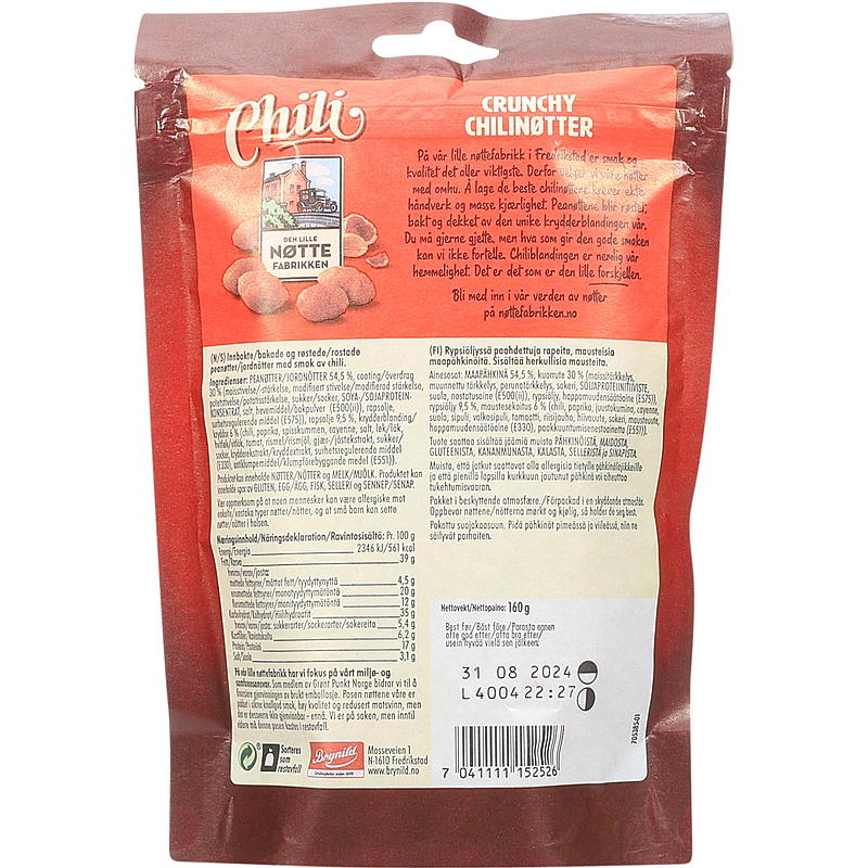 Brynild Chilinødder 160 g DLN